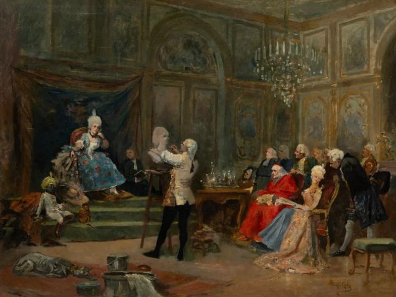 1856-Georges-Jules-Auguste Cain - Pajou scolpisce il busto di Madame du Barry